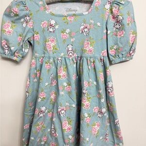 Disney Aristocat Teal and Pink Floral Kids Dress Small (6/7)